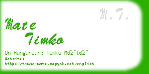 mate timko business card
